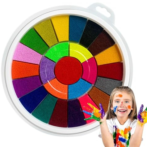 Fingerfarben Kinder Ungiftig | Lustiges Fingermalerei-Kit | 25 Farben Lustiges Finger Mal Set mit Malbuch | Waschbar Fingermalfarben Baby Fingerfarben Painting Geschenk für Jungen Und Mädchen