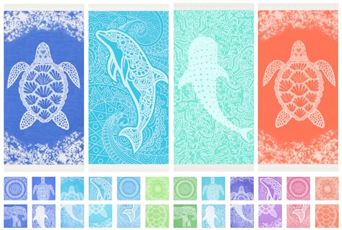 Widdonen Turkish Beach Towel Quick Dry Absorbent Cotton Lightweight Thin Bathroom Bath Pool Swim Towels Extra Large Oversized Sand Free Beach Accessories Essentials Stuff Cloud Gift for Adults