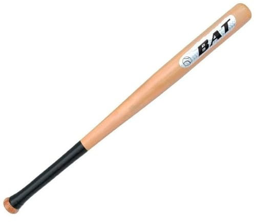 Tradineur Mazza da Baseball in Legno, Presa Ergonomica, Pratiche, Allenamenti, Sport, All'Aperto, Adolescenti, Adulti, 72 cm