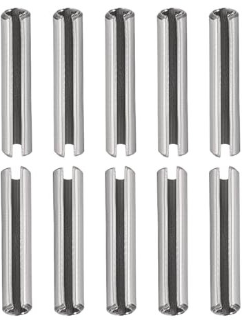 DTGN M2,5 x 10mm(DxL) Asolato Molla Perno - 20pz - Buono per Casa Macchina Fissaggio - 304 Inossidabile Acciaio Molla Tassello Tensione Rullo Perno - Argento