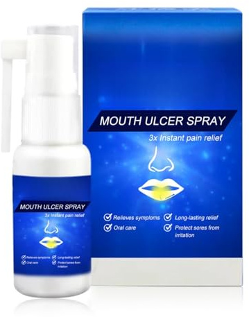 Mouth Ulcer Treatment Spray,Oral Ulcer Sprays,Ulcer Breath Sprays,Canker Relief Spray,Canker Sore Treatment,Mouth U/lcer S/Pray,M/outh Freshener Sp/ray,B/reath S/Pray for Bad Breath