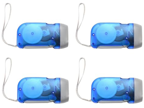 Fegtrty 4X Linterna LED Prensa de Mano Linterna Mini Linterna Dinamo LED Lámpara Antorcha Dinamo Casa de Emergencia