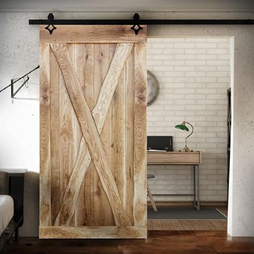 SEART Rustikale Holzschiebetüren für Speisekammer, Schlafzimmer, Zimmer, Diele Marx (80x220, roh)