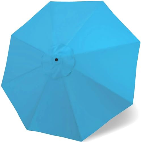 Ersatzbezug für Sonnenschirm, 8 Arme, UV-beständig, passend für 270/300 cm große Regenschirme mit 6 Armen