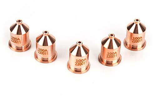 5-teiliges Set 220011 Plasmaschneider-Düsenspitzen-Kit, Tellurkupfer, für MAX1650 mit Metallschneidbereich