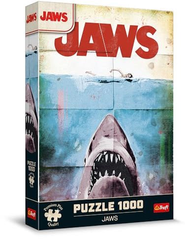 Trefl Premium Plus Quality - Puzzle Jaws - 1000 Pièces, Série de Puzzle avec Les Personnages Préférés, pour Les Adultes et Les Enfants à partir de 14 Ans