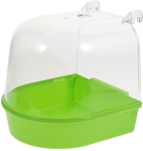 TOYANDONA Kasten Papagei Badewanne Große Vogeltränke Für Käfig Cockatiel Bad Drinnen Klein Papageienbad Vogelbad Vogel Badewanne Vögel Liefern Vogel Badewanne Green Abs