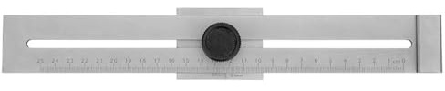 DEWIN Regla de marcado de 0 a 250 mm, calibre de marcado de 0 a 250 mm, regla de acero al carbono, regla de metal, calibre de marcado, raspador, regla de alta precisión de 0,1 mm para medición de