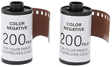 Greensen 35mm Pellicola Fotografica a Colori, Pellicola per Fotocamera 135 2 Rotoli ISO 200 Alta Saturazione Grana Fine Stile Vintage con Colori Intensi per Ritratti Esterni Interni e