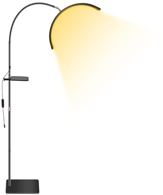 Bewinner Beauty Light, U-förmige 36-W-LED-Halbmondlampe für Wimpernverlängerungen und Nägel, einstellbare Helligkeit 0–100%, Farbtemperatur 3200 K–5600 K, Werkzeugablage, Standfuß (EU-Stecker)