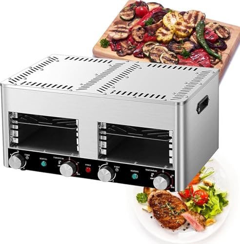 Asador Eléctrico, Asador Eléctrico Para Carnes, Asador Comercial Para Interiores, Asador Automático Para Carnes, Con Temperatura Ajustable, Para Carne De Res, Pollo Y Verduras.(B)