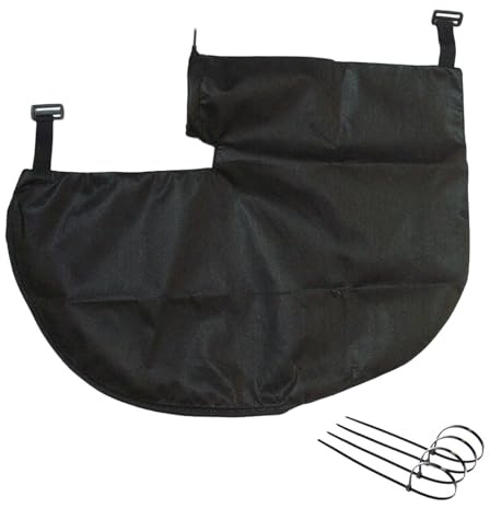 BELOWSYALER Sac sous vide pratique et indéchirable avec fermetures éclair à dégagement rapide Compatibilité universelle Comprend 4 attaches pour déchets de jardin Sac de collecte des feuilles avec
