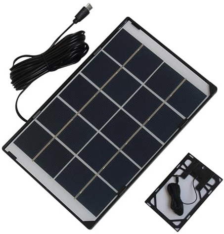 Bawiaueu Pannello Solare Caricatore - Power Bank Portatile da 30W 5V con Type-C - Pannello di Ricarica Batterie per Esterno - Per Fotocamera Lanterna Tenda Campeggio Viaggio Auto Picnic Blackout