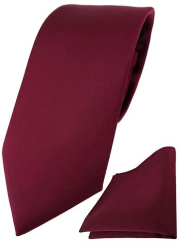 TigerTie Herren Krawatte – Klassische 7,5 cm Krawatte Designer Einstecktuch im einfarbigem Design, ideal für Geschäftstermine, festliche Anlässe und die Freizeit