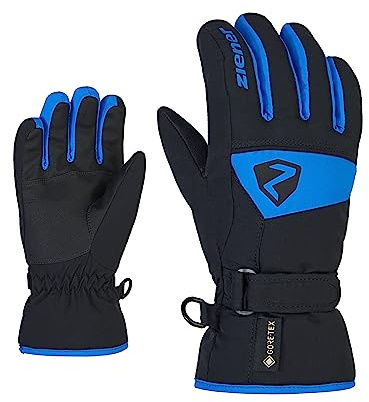 Ziener Guantes de esquí para niños Lago GTX para Deportes de Invierno, Impermeables, Transpirables, Color Azul, 7