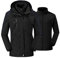donhobo Damen Outdoor 3-in-1 Skijacke, Zweiteilige Winterjacke mit Fleecejacke, Winddicht Wasserdicht Freizeitjacke Warm Mantel Jacke mit Kapuze Schwarz XS