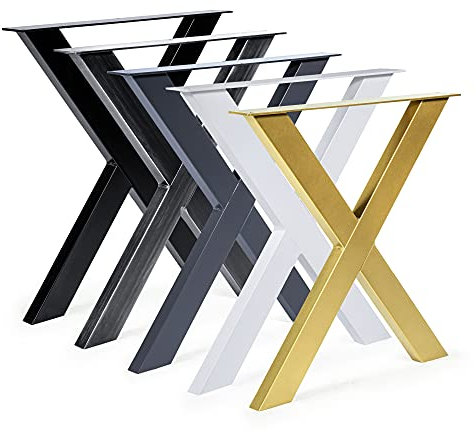 Magnetic Mobel Tischgestell X-Form aus 80x40 mm Profile, x-förmiges Tischkufen 70x71 cm (Anthrazit)