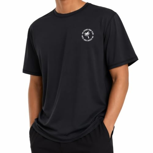 Ho Stevie! Herren Rash Guard – Kurzarm Loose Fit Surf Swim Shirt – UV-Schutz UPF 50+