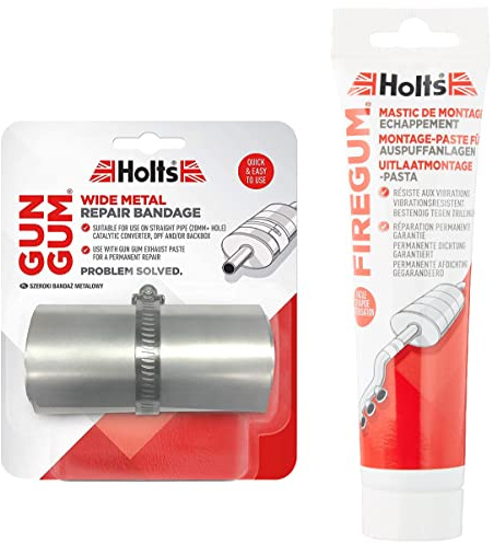 Holts HL 1831576 Tubes de Remplissage - Bandage Pot “Flexiwrap” & HL 1831580 Accessoires-Mastic Montage Échappement “Firegum”