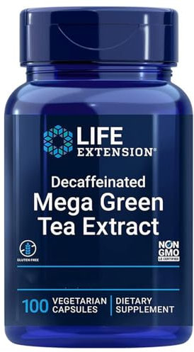 Life Extension, Mega Green Tea Extrakt, 100 vegane Kapseln, 725mg Grüner Tee je Dosis, Glutenfrei, Sojafrei, GMO frei, Geschmacksneutral