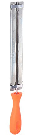 sourcing map Chainsaw File Guide, 5/32 (4mm) Round Rasp Chrome Steel Double Cut Teeth for Sharpening