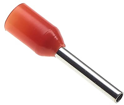 Ghiera Isolata, 8X0,5 Mm, Confezione Da 100 - Connettore A Crimpare In Rame Per Fili Con Ghiera Isolata, Connettori Terminali Per Cavi, Connettori In Nylon Arancione Tedesco Con Ghiere