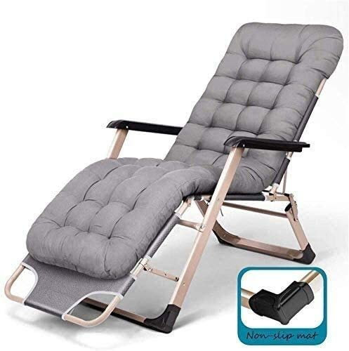 Sun Lounger Patio Reclining Chairs Extra Large Slanted Chaise Longue with Pearl Cotton Padding, Adjustable Deck Chair, Support for Heavy Characters for Garden Swimming Pool On The Beach 260