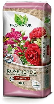 PRO NATUR Rosenerde torffrei mit hohem Humusgehalt natürliche Rohstoffe (18 Liter)
