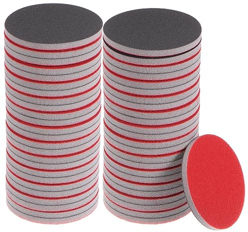 QUARKZMAN 50pz 600 Grana Satinatura Spugna 3 Pollici Gancio e cerchio Spugna Satinatura Disco Umido/Asciutto per Auto Legno Muro a Secco Metallo