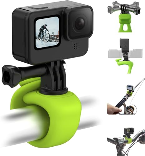 TELESIN° Kamera 360 Gurthalterung Flexibles Wickelband Fahrrad Motorrad Lenkerrohr Überrollbügel Stockstange Skihalter Zubehör für GoPro Max Hero 13 12 11 10 Insta360 X5 DJI Osmo 360 DJI Action 3 4 5