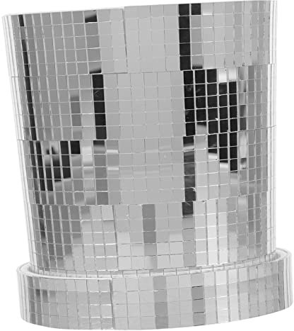 Milisten Pot De Fleurs Disco en Plastique Argenté Grand U, Jardinière Polyvalente pour Plantes Succulentes D'intérieur, Pot Léger Réutilisable Et Solide Adapté Bureau Et Maison