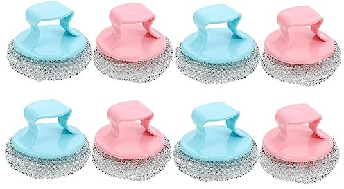 8St reinigungsbürste küche Dish Scrub Brush Spülbürste Schrubber Stahlwolle Spülschwamm Schwämme Wäscher Reinigungsbürste anfassen Drahtbürste sauber handhaben Schuhbürste Metall
