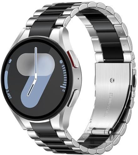 Netolo One-Click Wechseln Armband Kompatibel mit Samsung Galaxy Watch 7 6 5 4 Armband 40mm 44mm, Keine Lücke Edelstahl Metallarmband für Galaxy Watch 4 6 Classic/ 5 Pro/FE