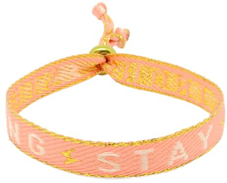 Selfmade Jewelry - Statement Festival Armband Stoff Armband Damen Stoffarmbänder in Pink für Festival Outfit Damen