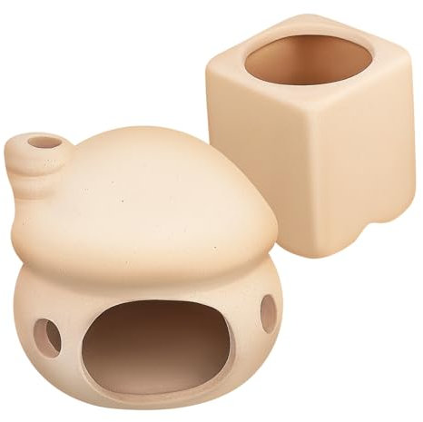 COSMEVIVI 2stücke Ceramic Fish Hideouts Für Aquarien Betta Dekorative Verstecke Für Fische Langlebige Aquarium Dekoration Stilvolle Fischhäuser Zwei Designs