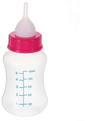 Happyyami 4stücke Silikon-nahrungsflasche Für Welpen Mit Breiter Öffnung Langlebig Und Einfach Zu Reinigen Inklusive Pinselset Als Haustierfutterspender in Zufälliger Farbe