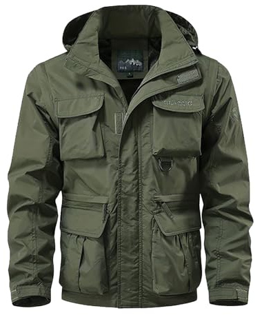 Chaquetas Surf Hombre Hombre, Ropa de Abrigo con Mangas extraíbles y Capucha extraíble con Bolsillos, Chaqueta Multifuncional para Exteriores Chaqueta De Negra