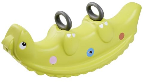 Big Sammy Rocker - Kinderwippe für 1 bis 3 Personen, mit süßen Rückenschuppen und stabilen Griffen, belastbar bis zu 50 kg, für Kinder ab 12 Monaten, grün