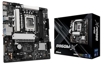 ASRock B860M X DDR5 9066 MHz 128GB M.2 B860 LGA1851 Micro ATX Motherboard Intel Core Ultra BIOS Flashback SATA3 6.0 Gb/s