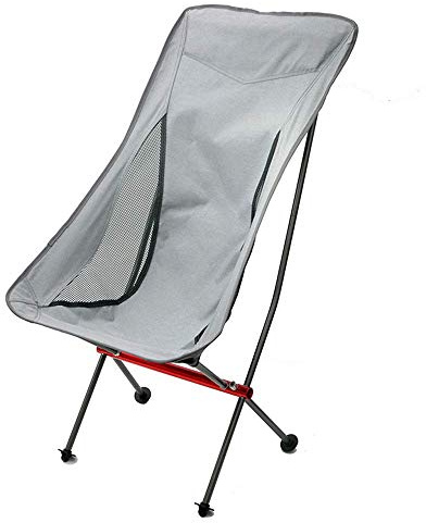 Ultraleichter Klappstuhl aus Aluminium, tragbarer Strandstuhl mit Rückenlehne, Freizeitstuhl, geeignet zum Angeln/Grillen/Fahren/Strand/Park