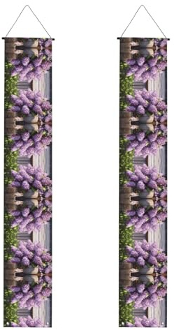 JKDGOJ Lilla Fiori immagine Wall Hanging Banner laurea portico appeso stile, adatto per interni ed esterni 30,5 x 180 '