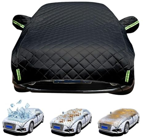 Waterproof Car Cover for Dacia Duster 2024, Exterior Half Car Covers with Cotton Lining, Outdoor 5 Layers Thickened Hail Protector Padded Hail Blanket Scratchproof