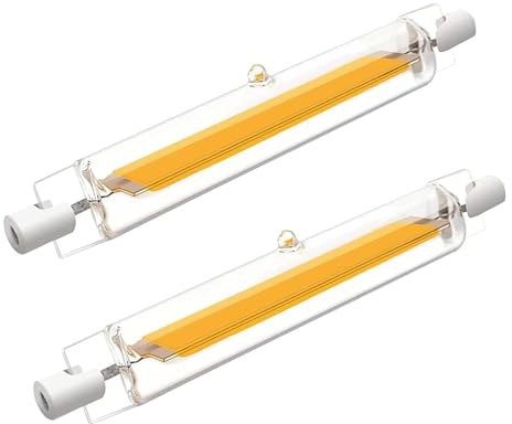 Hsientpe R7S LED 118mm Dimmbar,20W LED Lampe (ersetzt 200W Halogen) Naturweiß 4500K, 2000 Lumen, 360° Strahlwinkel,kein Flackern,Sofort 100% Helligkeit,für Stehleuchten/Deckenstrahler,2er Pack