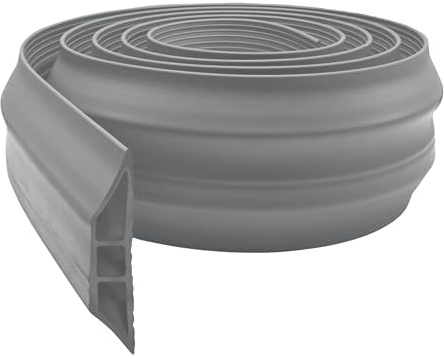 4All Cable Protector 1.8m Outdoor Wire Cover, Protect Cables & Prevent Trip Hazards Easy to Cut and Quick to Install (GREY, 1.8m)