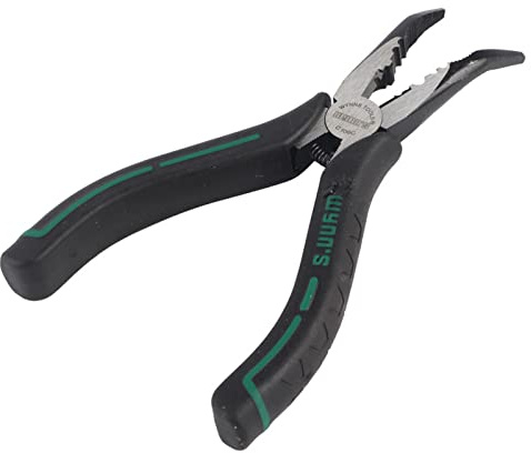 ANKROYU Schlanke, gebogene Spitzzange, rund, gebogene Zange aus Hartstahl, Mehrzweckwerkzeug für die Schmuckherstellung, elektrische Arbeiten, 15,2 cm, professionelle Qualität
