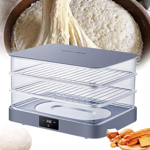 Cuve de fermentation de 40 L, machine électrique amovible pour la pâte à pain, avec température réglable de 20 à 45 °C et minuterie de 1 min à 24 h, contrôle automatique de l'humidité, fermentation