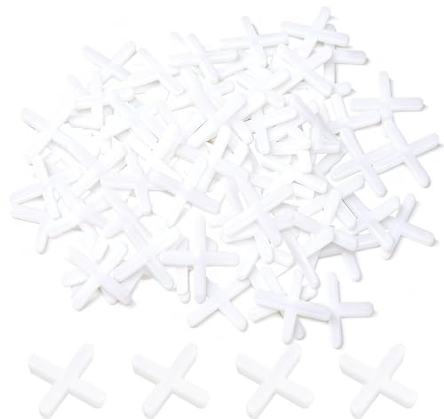 300PCS Tile Spacers, 3mm Plastic Cross Tile Gasket Tiling Tools, Slab Spacers for Accurate Fixing Mat Road Mat Garden Slabs Leveling Positioning DIY Paving