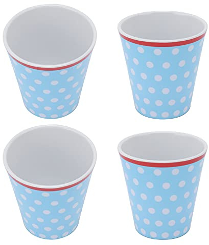 Phefop 4Pcs Melamine Cup Set, Imitation Porcelain, Durable Beverage Mug, Perfect for School and Restaurant Use