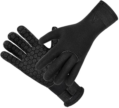 Générique Tauchhandschuhe – Neopren-Handschuhe, rutschfest, verstellbar, vielseitig, 3 mm, thermisch, zum Tauchen, für Paddel, Kanu, Jagd, Unterwasser, Ski, Schwimmen, Segeln und Navigation