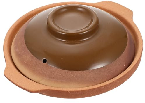 MAGICLULU Pot de Cuisson en Céramique pour Mijoter Riz et Soupe, Casserole Traditionnelle Surface Lisse et Conservation Chaleur, Cuisine Maison